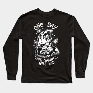 Melancholic Soul: Embrace the Tears Long Sleeve T-Shirt